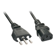 Lindy 30413 cable de transmisi&oacute;n Negro 2 m CEI 23-16 C13 acoplador (Espera 4 dias)