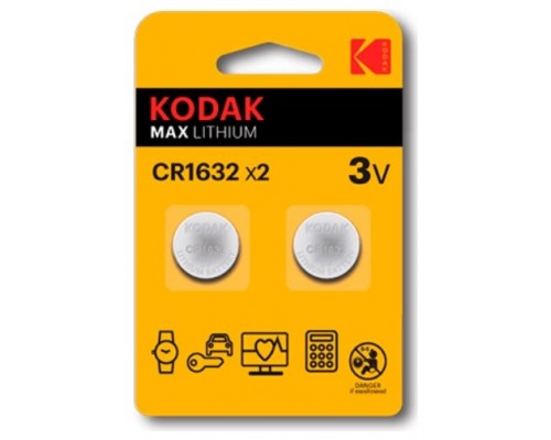 Pila Kodak Boton Litio Cr1632 3v Blister 2 Unidades