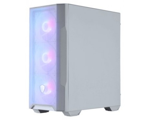 CAJA MSI MAG FORGE M100R WHITE,2x2.5"+1x2.5"/3.5”+1x3.5”,3x120MM+1x120MM (ARGB),2USB2.0+1xUSB3.2+AUDIO+MICRO,MICRO-ATX TOWER,BLANCA (Espera 4 dias)