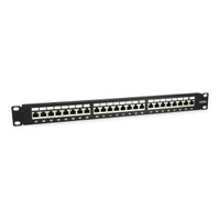 PATCH PANEL 24 PUERTOS CATEGORIA 6A 1U COLOR NEGRO
