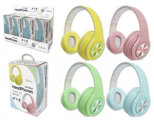 AURICULARES HEAD BLUETOOTH PASTEL LITTLE FUN (COLORES SURTIDOS) UMAY 328963 (Espera 4 dias)