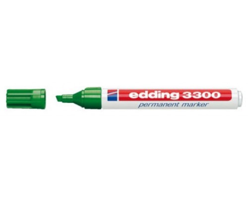 MARCADOR PERMANENTE PUNTA BISELADA 1-5MM 3300 VERDE EDDING 3300-04 (MIN10) (Espera 4 dias)