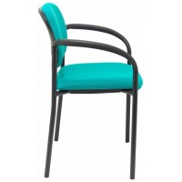 PIQUERAS Y CRESPO NOWY STYL Silla fija Styl bali turquesa chasis negro con brazos