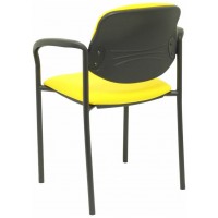 PIQUERAS Y CRESPO NOWY STYL Silla fija Styl bali amarillo chasis negro con brazos
