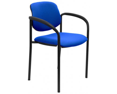 PIQUERAS Y CRESPO NOWY STYL Silla fija Styl bali azul marino chasis negro con brazos