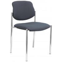 PIQUERAS Y CRESPO NOWY STYL Silla fija Styl bali gris oscuro chasis cromo