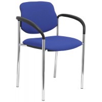 PIQUERAS Y CRESPO NOWY STYL Silla fija Styl bali azul chasis cromo con brazos