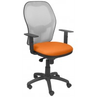 PIQUERAS Y CRESPO Silla Jorquera malla gris asiento bali naranja