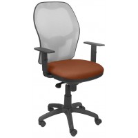 PIQUERAS Y CRESPO Silla Jorquera malla gris asiento bali marron