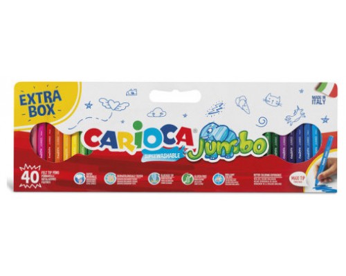 CAJA 40 ROTULADORES JUMBO CARIOCA 41258 (Espera 4 dias)