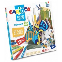 SET  CREATE & COLOR ELEPHANT 3D CARIOCA 42902 (Espera 4 dias)