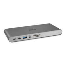 Lindy 43349 base para port&aacute;til y replicador de puertos Al&aacute;mbrico USB 3.2 Gen 1 (3.1 Gen 1) Type-C Plata (Espera 4 dias)