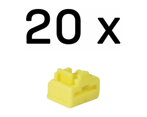 Lindy 47901 bloqueador de puerto RJ-45 Amarillo Acrilonitrilo butadieno estireno (ABS) 20 pieza(s) (Espera 4 dias)