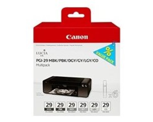 Canon PIXMA/PRO-1 MultiPack PGI-29 MBK/PBK/DGY/GY/LGY/CO