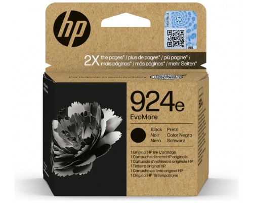 HP 924e Cartucho Negro OfficeJet Pro 8120, 8130 series