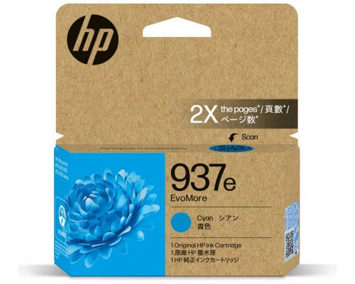 HP 937e Cartucho Cian OfficeJet Pro 9110b, 9120