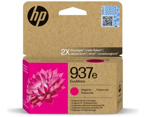 HP 937e Cartucho Magenta OfficeJet Pro 9110b, 9120