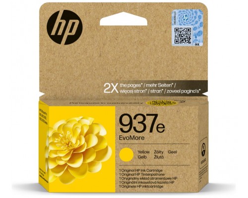 HP 937e Cartucho Amarillo OfficeJet Pro 9110b, 9120