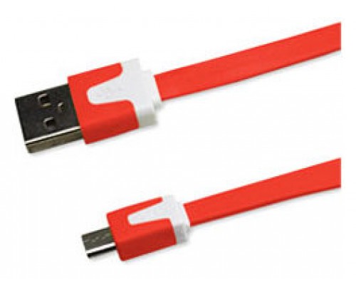 Cable Plano Micro USB 1m Rojo (Espera 2 dias)