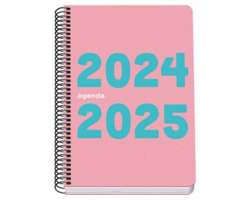 AGENDA ESCOLAR 2024-2025 TAMAÑO A5 TAPA POLIPROPILENO  DÍA PÁGINA MEMORY BASIC ROSA DOHE 51756 (Espera 4 dias)