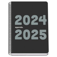 AGENDA ESCOLAR 2024-2025 TAMAÑO A5 TAPA POLIPROPILENO  SEMANA VISTA MEMORY BASIC NEGRO DOHE 51762 (Espera 4 dias)