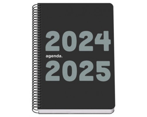 AGENDA ESCOLAR 2024-2025 TAMAÑO A5 TAPA POLIPROPILENO  SEMANA VISTA MEMORY BASIC NEGRO DOHE 51762 (Espera 4 dias)