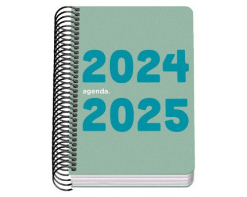 AGENDA ESCOLAR 2024-2025 TAMAÑO A6 TAPA POLIPROPILENO  DÍA PÁGINA MEMORY BASIC VERDE DOHE 51765 (Espera 4 dias)