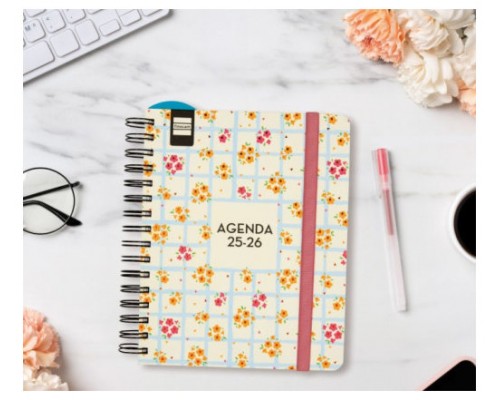 AGENDA DOCENTE 2025-2026 MAGISTRAL DESIGN 4º 155X212 SEMANA VISTA HORIZONTAL FLOWERS+ FINOCAM 533580226 (Espera 4 dias)