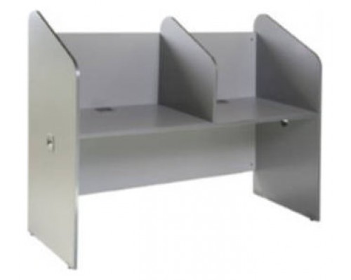 MESA CALL CENTER DOBLE ALUMINIO / GRIS. MEDIDAS 166X132X65CM ( LARGO X ALTO X PROFUNDIDAD) ROCADA 5502AB02 (Espera 4 dias)