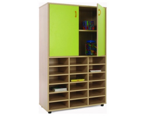 MUEBLE MEDIO CASILLERO Y ARMARIO HAYA MOBEDUC 600311HPS18 (Espera 4 dias)