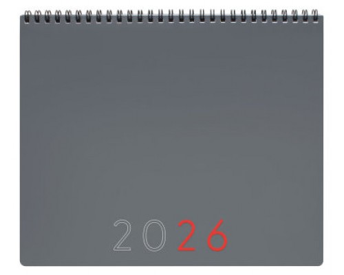 PLANIFICADOR 2026 MES VERTICAL+NOTAS 250X200MM GRIS INTERNACIONAL FINOCAM 625505026 (Espera 4 dias)