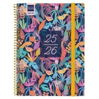 AGENDA ESCOLAR 2025-2026 SECUNDARIA 4º 155X212 SEMANA VISTA HORIZONTAL TROPICAL+ FINOCAM 634205026 (Espera 4 dias)
