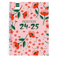 AGENDA ESCOLAR 2024-2025 4º 155X212 SEMANA VISTA HORIZONTAL COOL FLORAL FINOCAM 645040625 (Espera 4 dias)