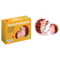 CAJA 4 PUZZLES PROGRESIVOS ANIMALES - PUZZLE DE 4/5 PIEZAS - A PARTIR DE 2 A&Ntilde;OS DOHE 65001 (Espera 4 dias)