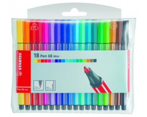 ROTULADOR PUNTA FIBRA MEDIA 1MM. PEN 68 ROJO NEON STABILO 68/040 (MIN10) (Espera 4 dias)