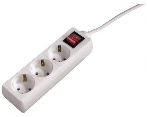 HAMA Home Regleta 3 Tomas Interruptor 1,4m Blanca