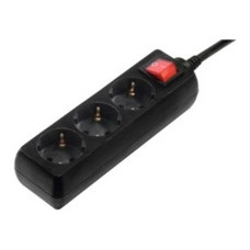 REGLETA ALIMENTACION HAMA CON 3 TOMAS INTERRUPTOR 1,4M
