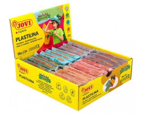 CAJA PLASTILINA 18 PASTILLAS DE 50GR GAMA NATURE COLORES SURTIDOS (3 UDS X COLOR) JOVI 70/18N (Espera 4 dias)