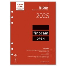 RECAMBIO ANUAL 2025 R1099 OPEN1000 155X215MM SEMANA VISTA VERTICAL FINOCAM 711520025 (Espera 4 dias)