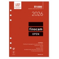 RECAMBIO ANUAL 2026 R1099 OPEN1000 155X215MM SEMANA VISTA VERTICAL FINOCAM 711520026 (Espera 4 dias)