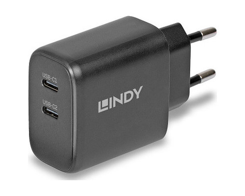 Lindy 73438 cargador de dispositivo m&oacute;vil Universal Negro Corriente alterna Carga r&aacute;pida Interior (Espera 4 dias)