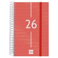 AGENDA 2026 BASIC YEAR E5 117X181MM DIA PAGINA ROJO FINOCAM 741093026 (Espera 4 dias)