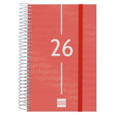 AGENDA 2026 BASIC YEAR E5 117X181MM DIA PAGINA ROJO FINOCAM 741093026 (Espera 4 dias)
