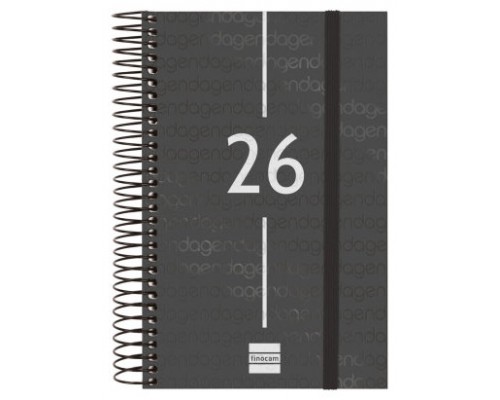 AGENDA 2026 BASIC YEAR E5 117X181MM DIA PAGINA NEGRO FINOCAM 741096026 (Espera 4 dias)