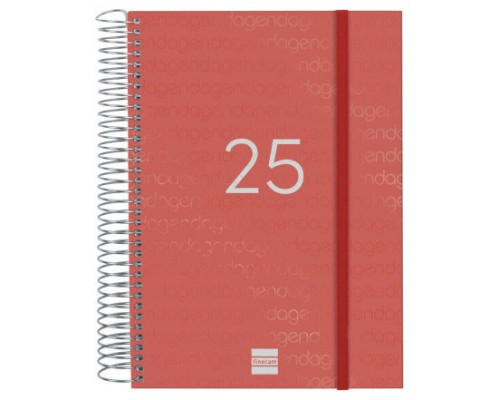 AGENDA 2025 BASIC YEAR E10 155X212MM DIA PAGINA ROJO FINOCAM 741103025 (Espera 4 dias)