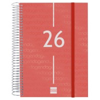 AGENDA 2026 BASIC YEAR E10 155X212MM DIA PAGINA ROJO FINOCAM 741103026 (Espera 4 dias)