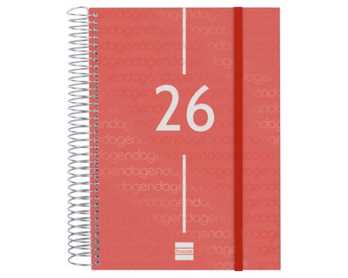 AGENDA 2026 BASIC YEAR E10 155X212MM DIA PAGINA ROJO FINOCAM 741103026 (Espera 4 dias)