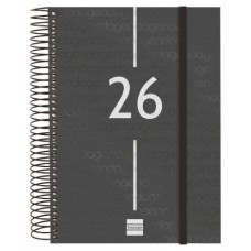 AGENDA 2026 BASIC YEAR E10 155X212MM DIA PAGINA NEGRO FINOCAM 741106026 (Espera 4 dias)