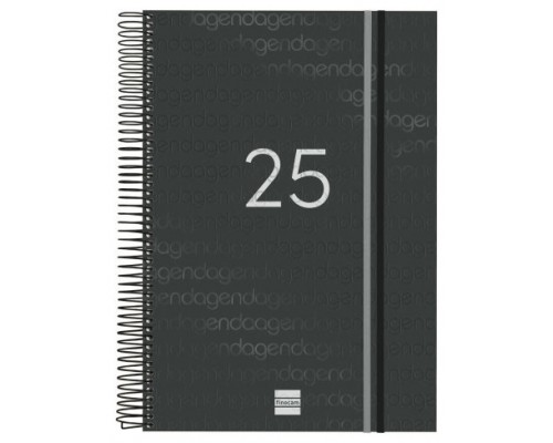 AGENDA 2025 BASIC YEAR E40 210X297MM DIA PAGINA NEGRO FINOCAM 741116025 (Espera 4 dias)