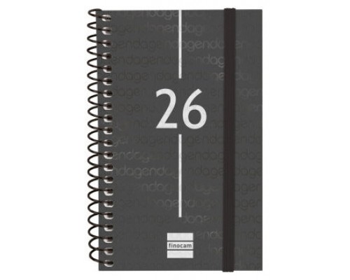 AGENDA 2026 BASIC YEAR E3 79X127MM SEMANA VISTA HORIZONTAL NEGRO FINOCAM 741426026 (Espera 4 dias)